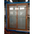Guangdong Woodwin Горячий продавец Двойная закаленная стеклянная алюминиевая раздвижная дверь (YS-100A)